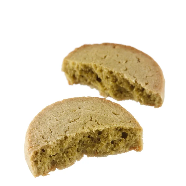 Chutné cookie s zelený čaj — Stock fotografie