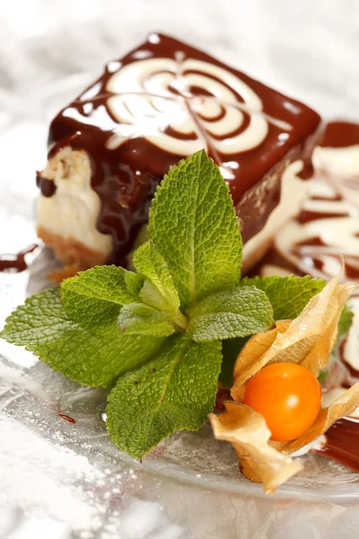 チョコレート チーズケーキ — ストック写真