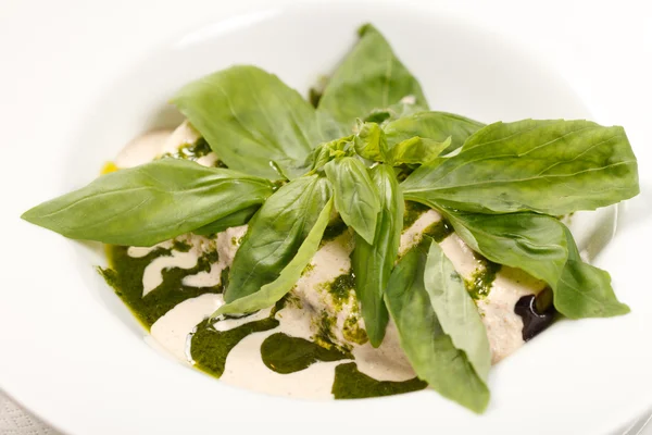 罗勒沙拉– 图库图片
