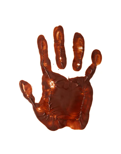 Csokoládé kéz — Stock Fotó