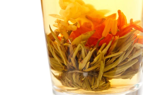 Zielona herbata z kwiatu — Zdjęcie stockowe
