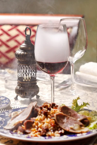 Duman ile şarap — Stok fotoğraf