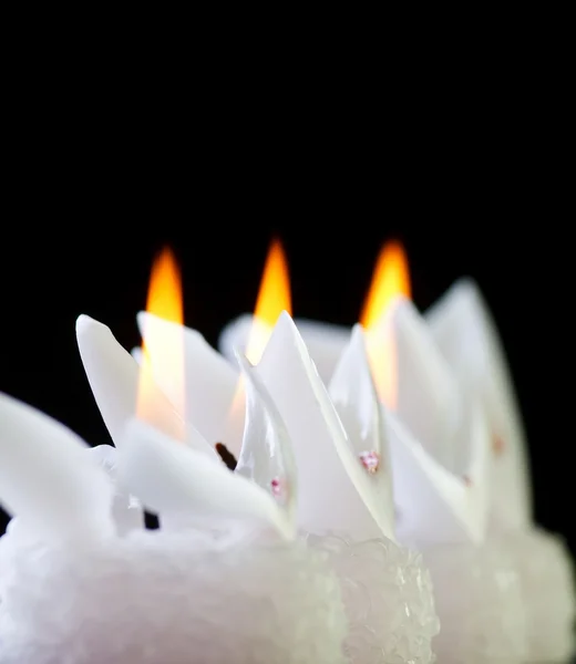 Svíčky ve tmě — Stock fotografie