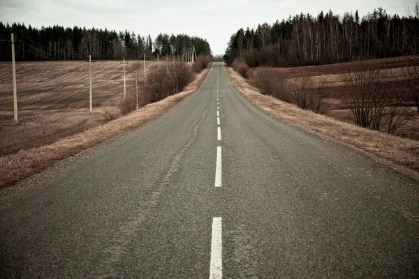 stock image Road in middle of rural area