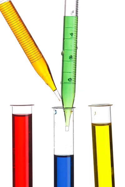 Test tubes and dropper — Stock Photo, Image