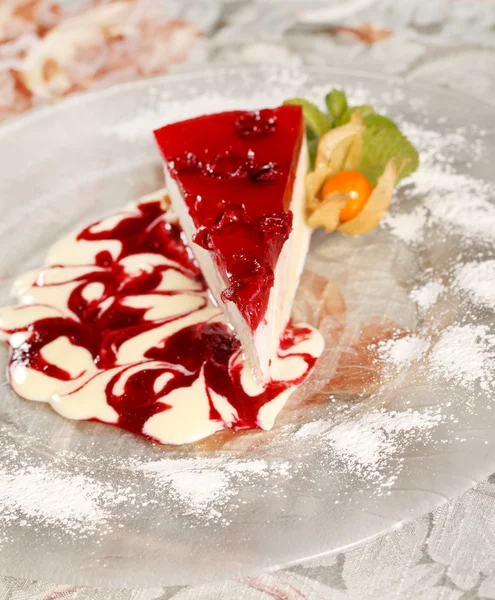 Cherry Cheesecake — Stockfoto