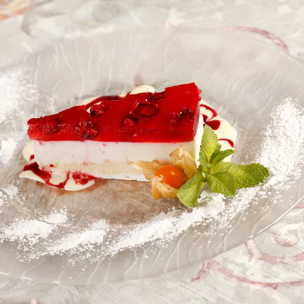 체리 치즈 케이크 — 스톡 사진