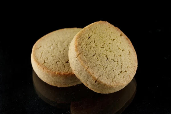 Gustoso biscotto con tè verde — Foto Stock