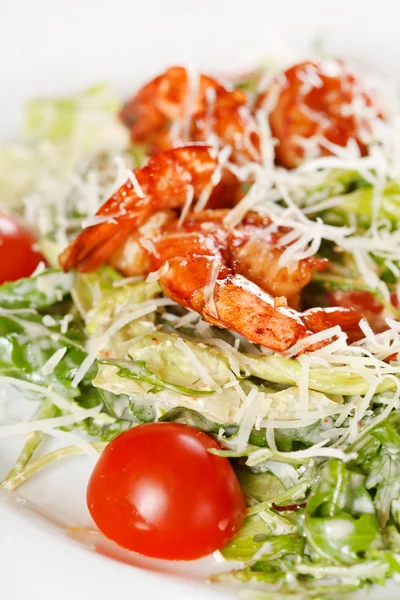 Verse salade met garnalen — Stockfoto