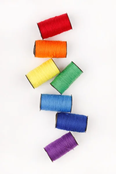 stock image Bobbins of lurex thread