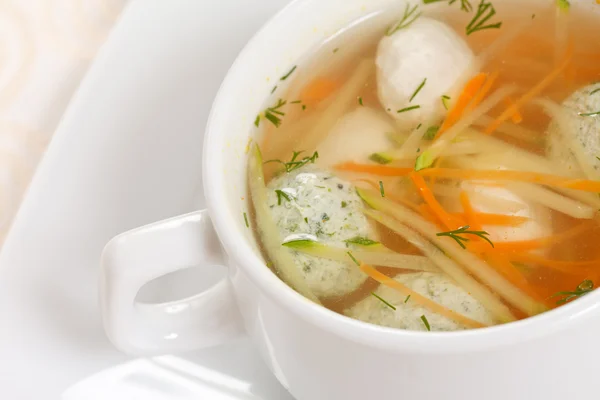Zupa z klopsikami — Zdjęcie stockowe
