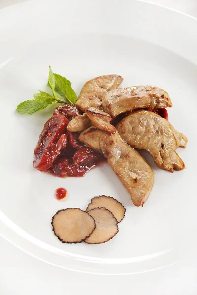 Foie gras with truffle — Stock Photo, Image