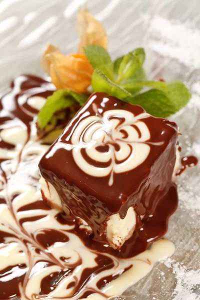 チョコレート チーズケーキ — ストック写真