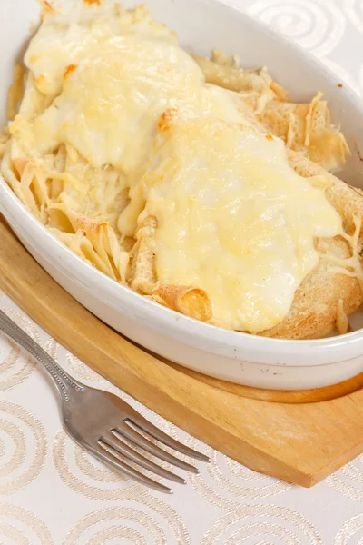 Pannkakor med ost — Stockfoto