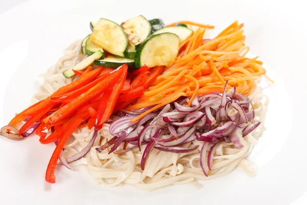 Vegetables and noodles — Stock Photo, Image