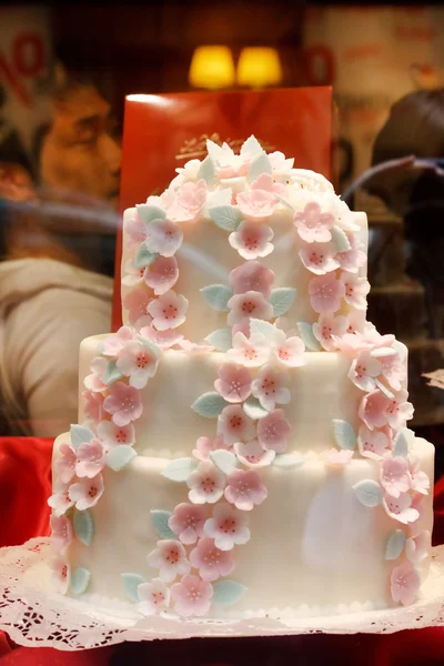 stock image Wedding cake with white icing