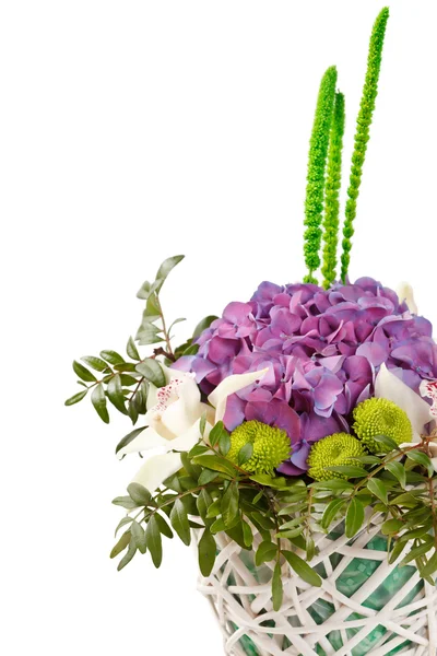 ดอกไม้ในตะกร้า — ภาพถ่ายสต็อก