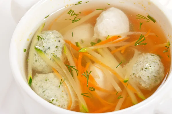 Soup with meatballs — Stock Photo, Image