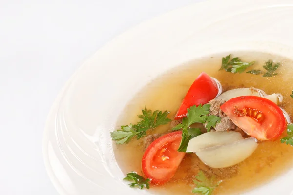 Sığır eti ile sebze çorbası — Stok fotoğraf