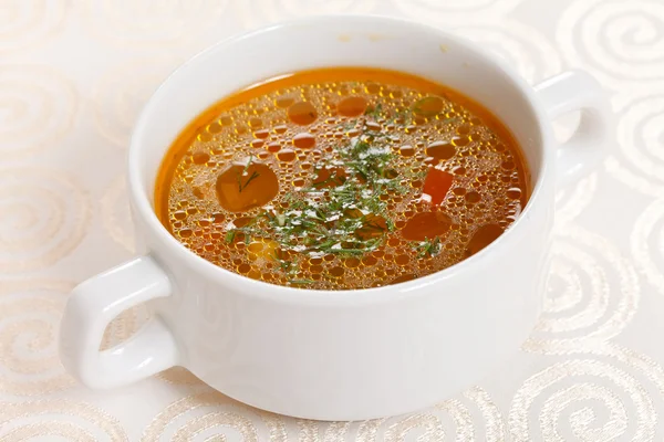 Fresh vegetable soup Stock Image