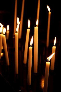 Candles in a church clipart