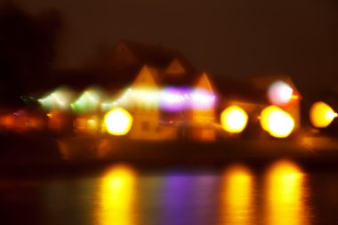 gece şehri bokeh arkaplanı