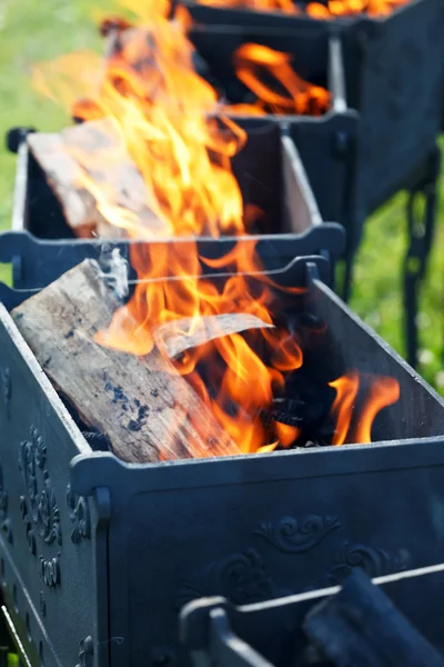 Barbecue in de tuin — Stockfoto