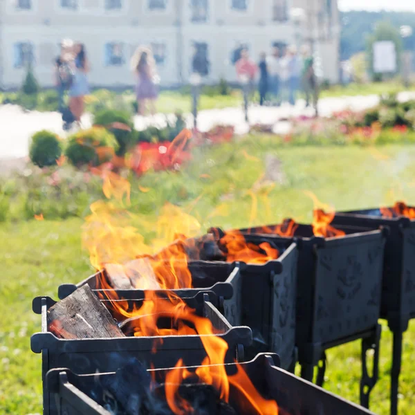 Barbecue in the garden — Stock Photo, Image