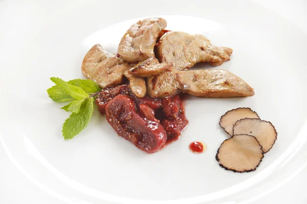 Foie gras mit Trüffel — Stockfoto