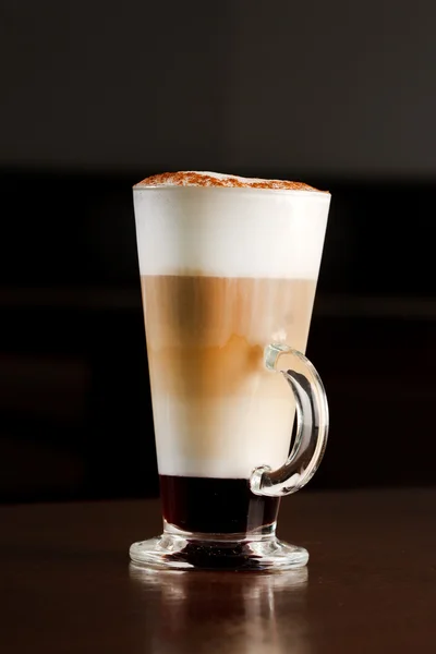 ガラスのコーヒー カフェラテ — ストック写真