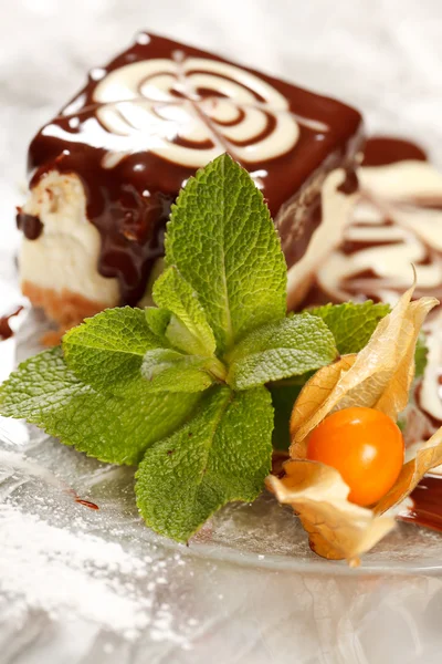 Chocolade cheesecake — Stockfoto