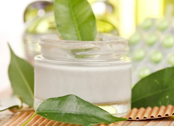 stock image Bottle of organic cream