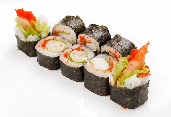 Sushi auf dem weißen — Stockfoto