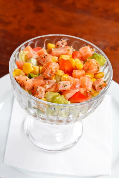 Stock image Salad with smoked salmon