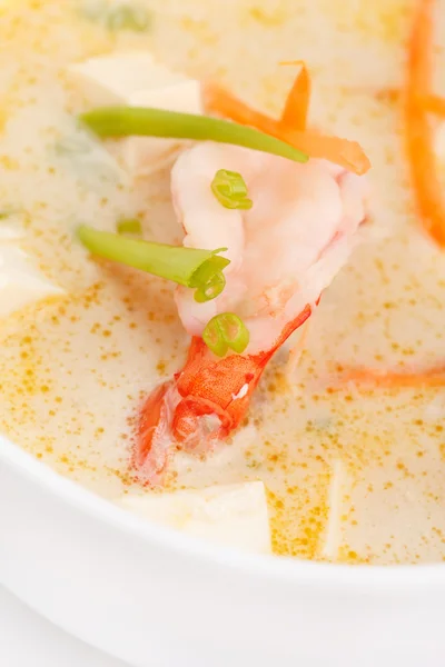 stock image Soup made from coconut milk and shrimps