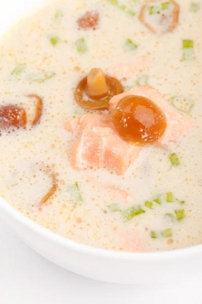 Soup made from Coco Milk and Mushrooms — Stock Photo, Image