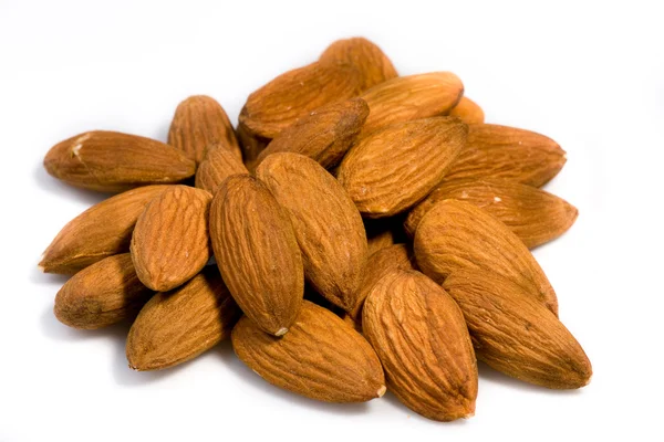 Almonds isolated on white — Stock Photo, Image