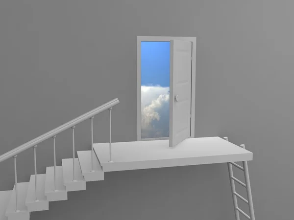 Uitgang naar de wolken — Stockfoto
