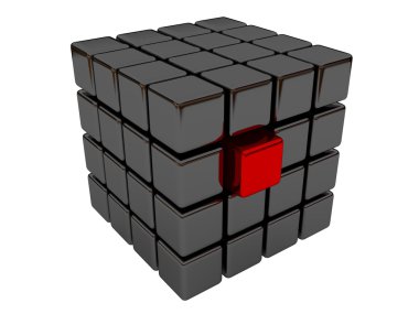 Red cube clipart