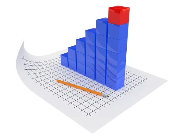 The chart consisting of cubes — Stock Photo, Image