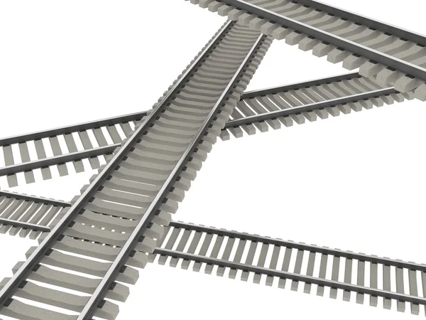 Os caminhos de ferro — Fotografia de Stock