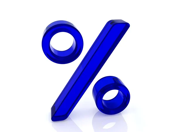 Blue percent — Stock Photo, Image