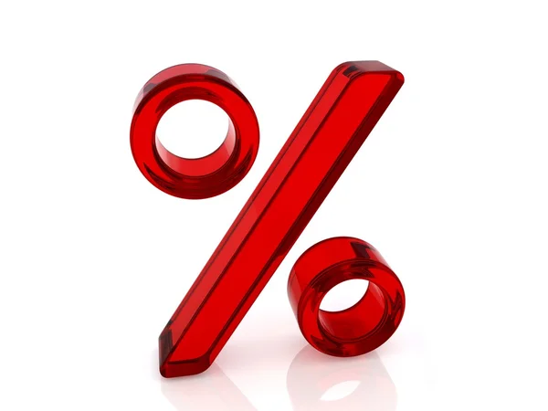 Röd procent — Stockfoto