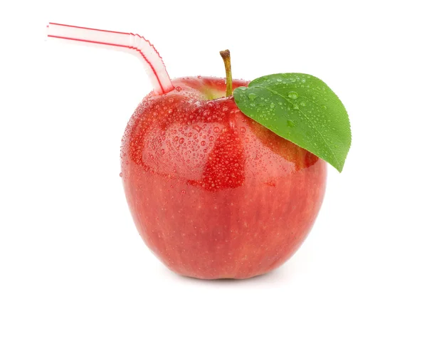 Zralé červené Jablečná šťáva — Stock fotografie