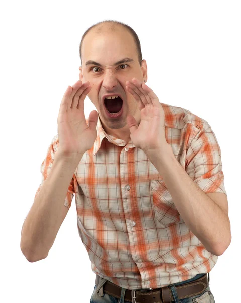Muž křičí — Stock fotografie