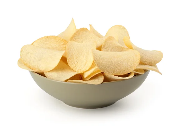 Bowl of potato chips — Stock Photo, Image