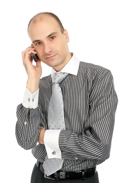 Obchodní muž volání na telefon — Stock fotografie