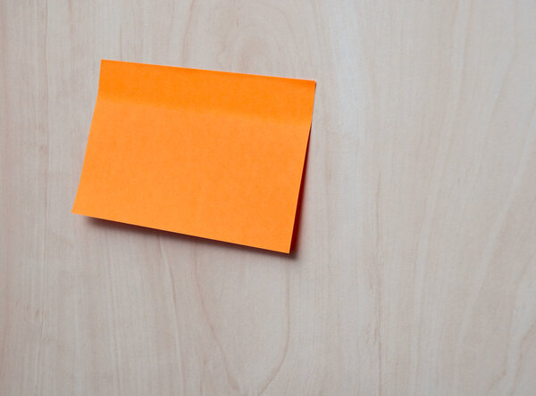 Orange self-adhesive office sticker