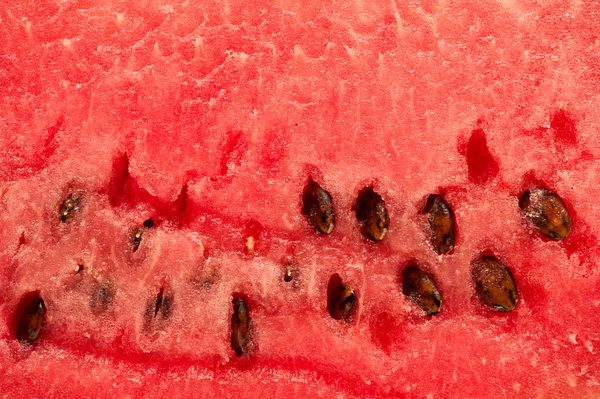 Rode textuur van zoete watermeloen — Stockfoto