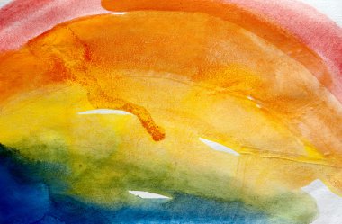 Abstract watercolors paint wet on wet paper style clipart